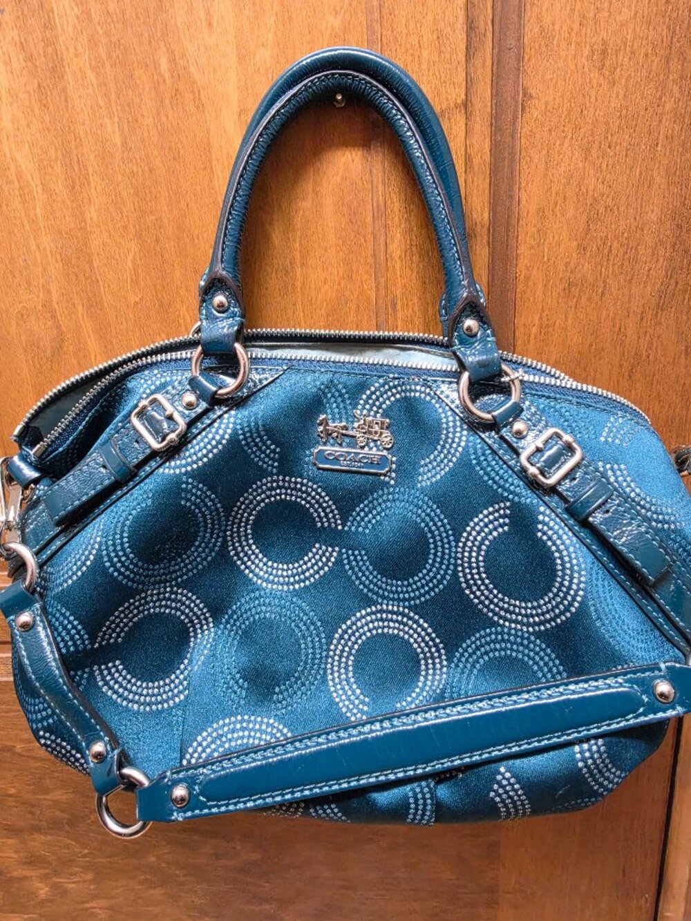 COACH Madison Sophia Satchel in a stunning teal/ocean blue hue